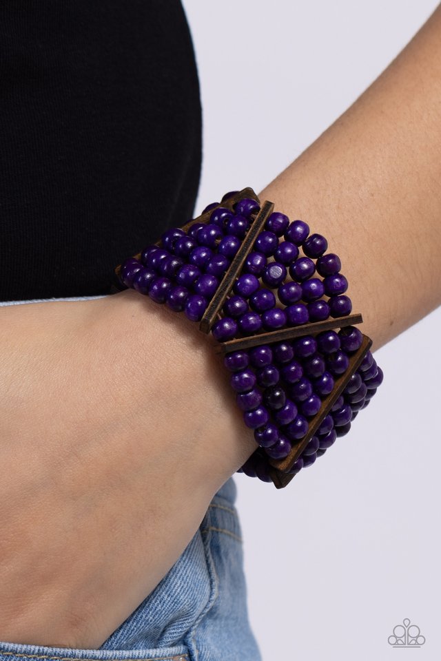 ​Way Off TROPIC - Purple - Paparazzi Bracelet Image