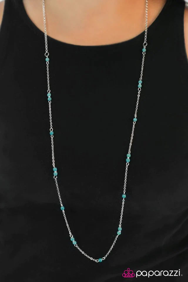 Paparazzi Necklace ~ Desert Diablo - Blue