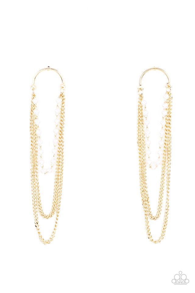 ���Vintage VIP - Gold - Paparazzi Earring Image