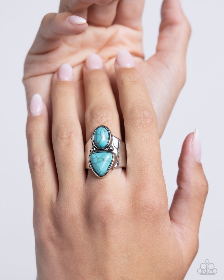 ​Desert Destination - Blue - Paparazzi Ring Image