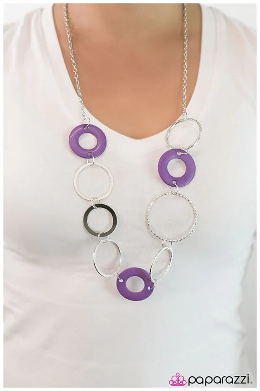 Paparazzi Necklace ~ Three Ring Circus - Purple