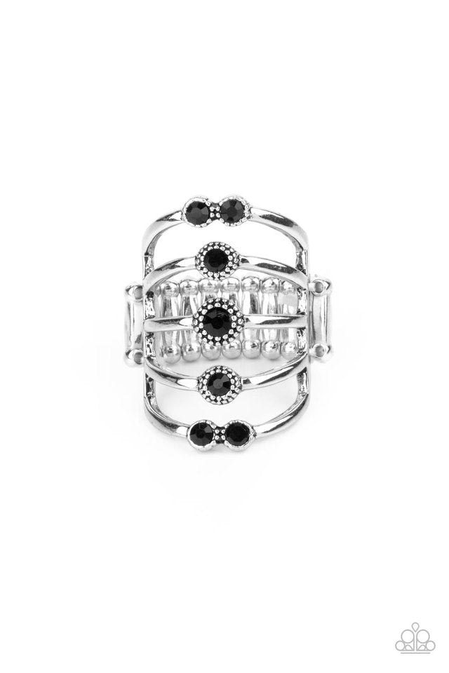 ���Layer On The Luster - Black - Paparazzi Ring Image