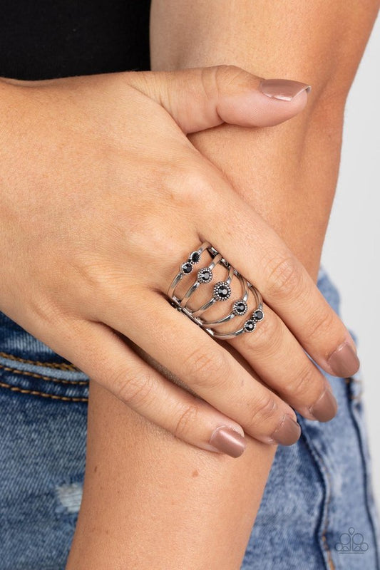 ���Layer On The Luster - Black - Paparazzi Ring Image