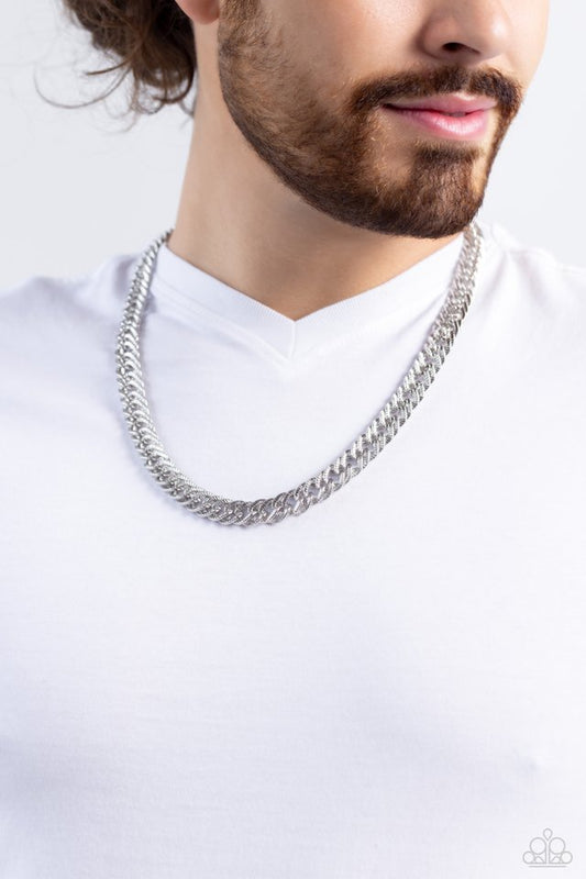 In The END ZONE - Silver - Paparazzi Necklace Image