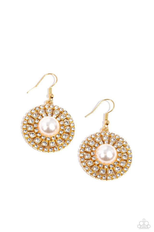 ​Century Classic - Gold - Paparazzi Earring Image