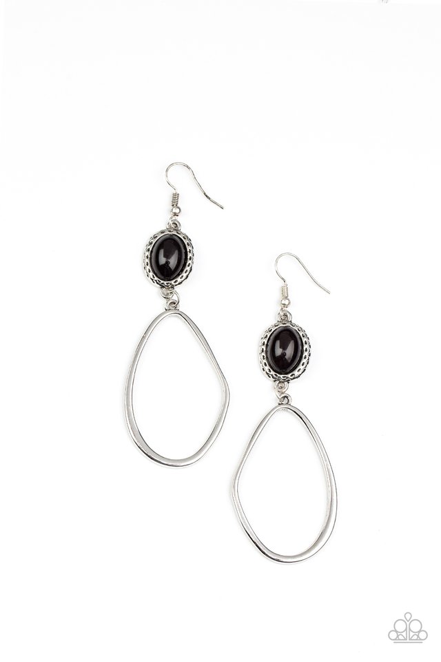 Adventurous Allure - Black - Paparazzi Earring Image