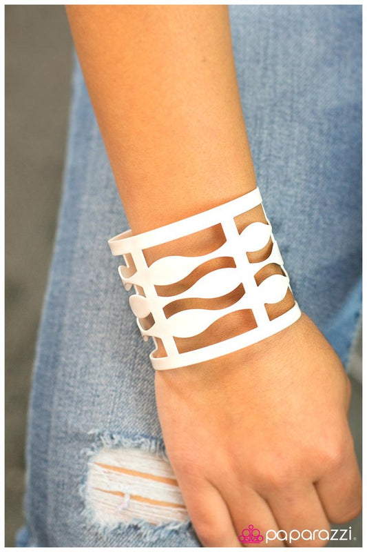 Paparazzi Bracelet ~ On My Radar - White