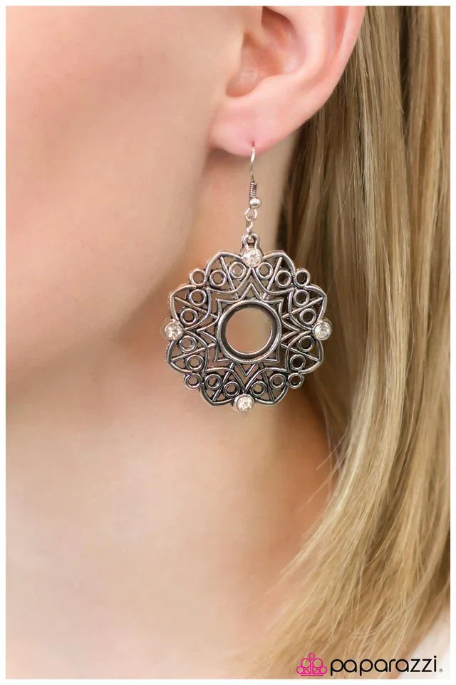 Paparazzi Earring ~ Love Spell - White