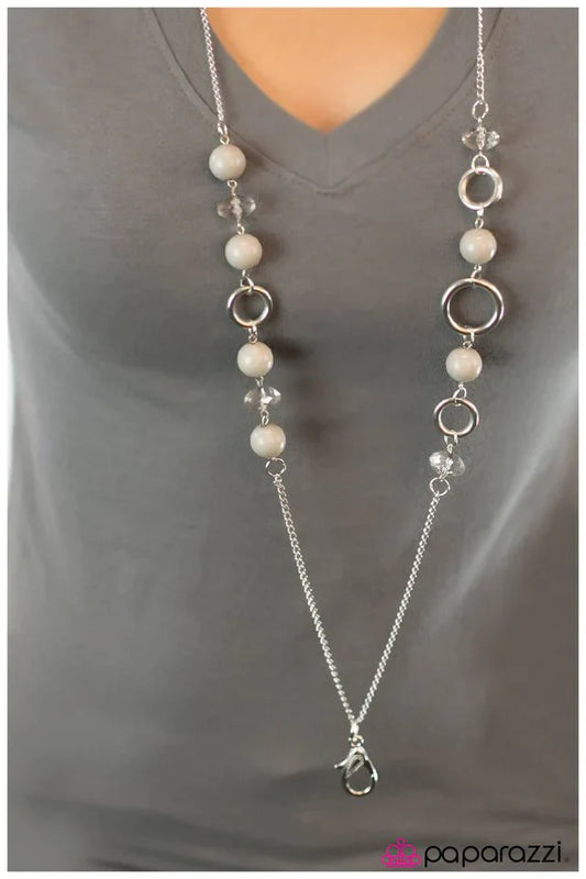 Paparazzi Necklace ~ All In A Days Work - Silver