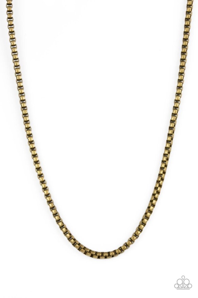 No ENDGAME in Sight - Brass - Paparazzi Necklace Image