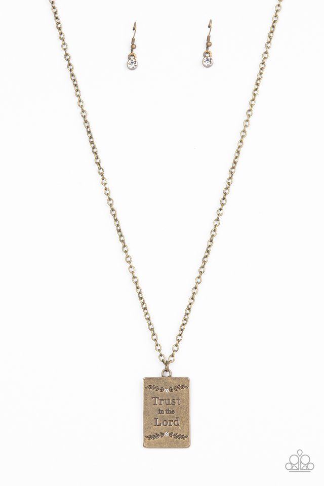 ���All About Trust - Brass - Paparazzi Necklace Image