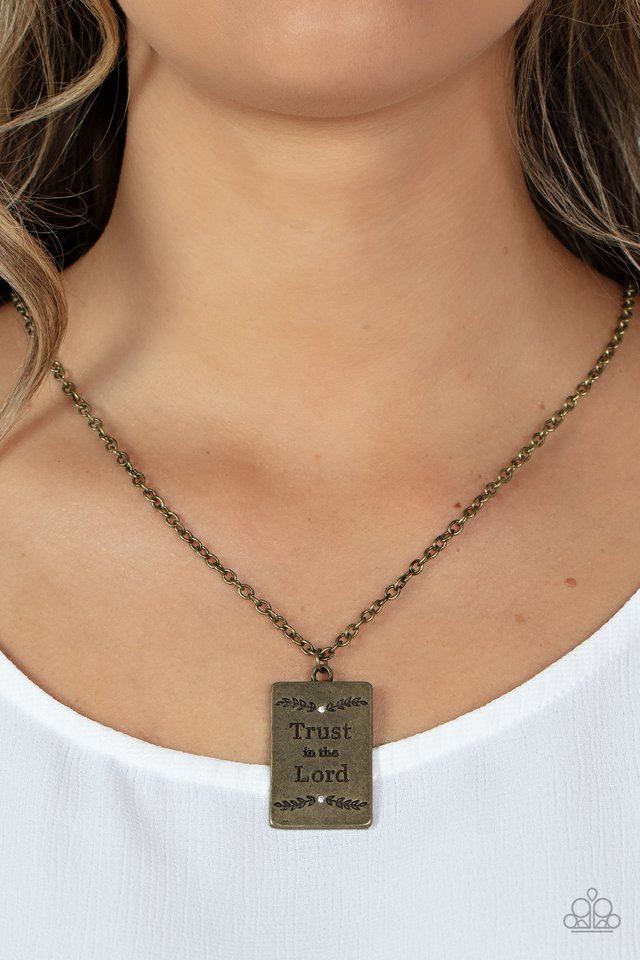 ���All About Trust - Brass - Paparazzi Necklace Image
