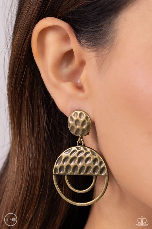 ​Southern Souvenir - Brass - Paparazzi Earring Image