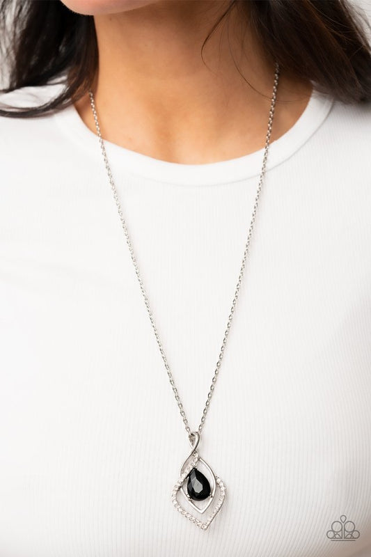 Dauntless Demure - Black - Paparazzi Necklace Image
