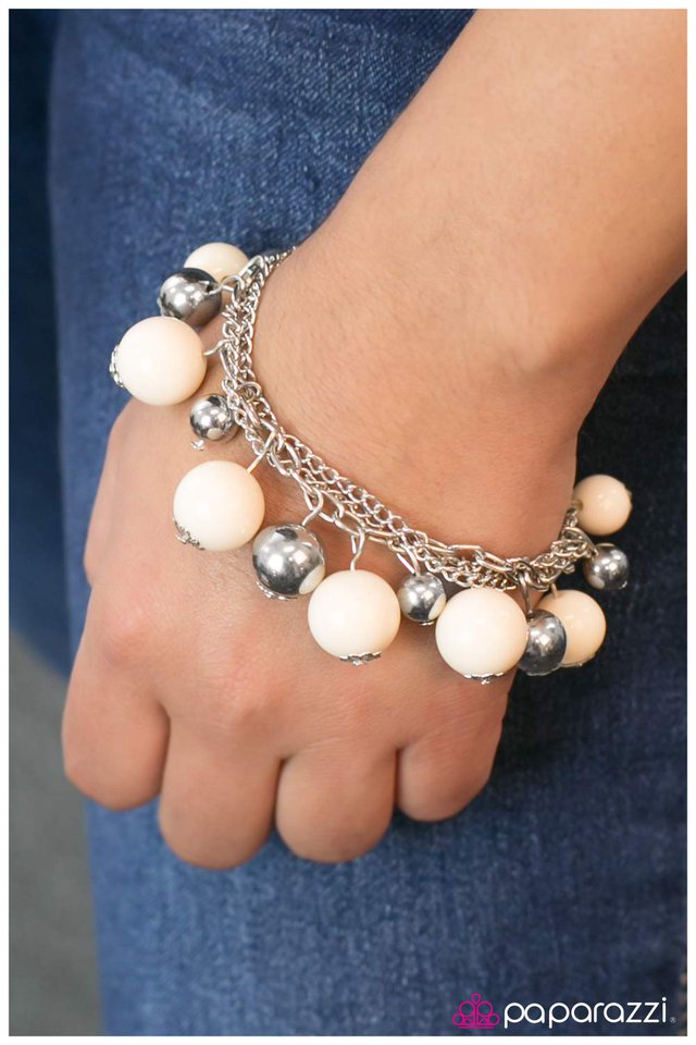 Paparazzi Bracelet ~ Get On Your Feet - White