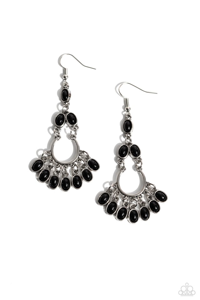 Girly Girl Getup - Black - Paparazzi Earring Image