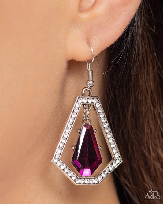 Poshly Photogenic - Purple - Paparazzi Earring Image