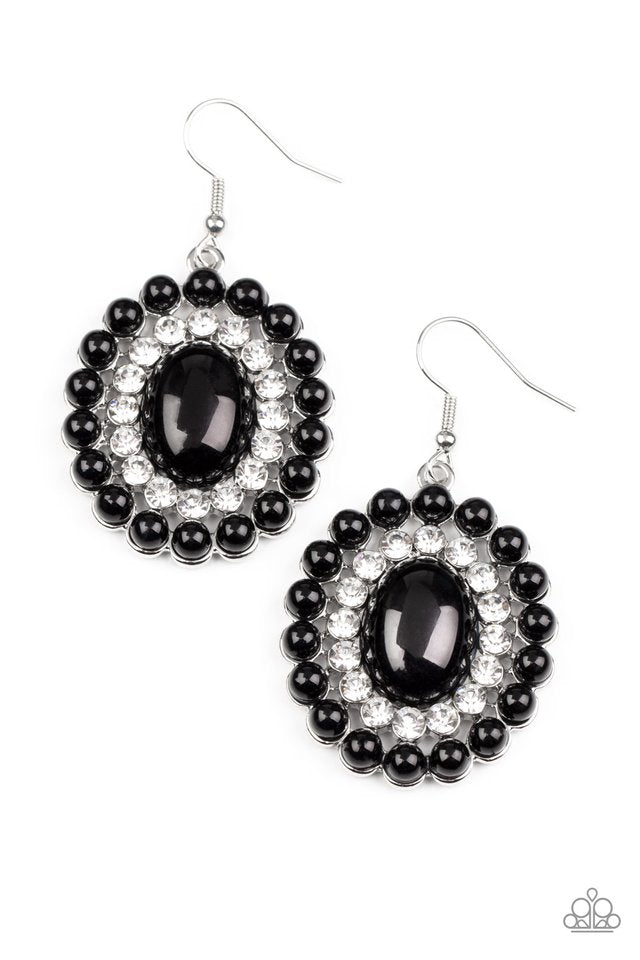 Dolled Up Dazzle - Black - Paparazzi Earring Image