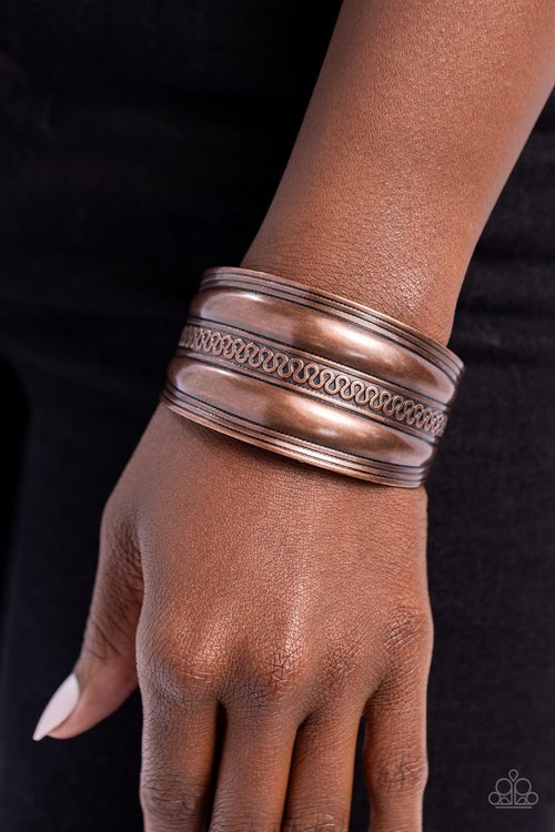 Egyptian Essence - Copper - Paparazzi Bracelet Image
