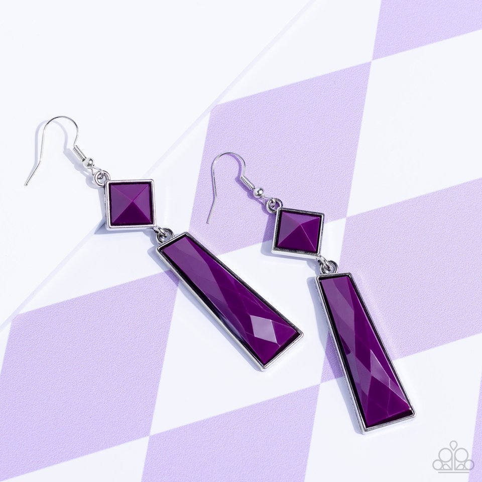 Hollywood Harmony - Purple - Paparazzi Earring Image