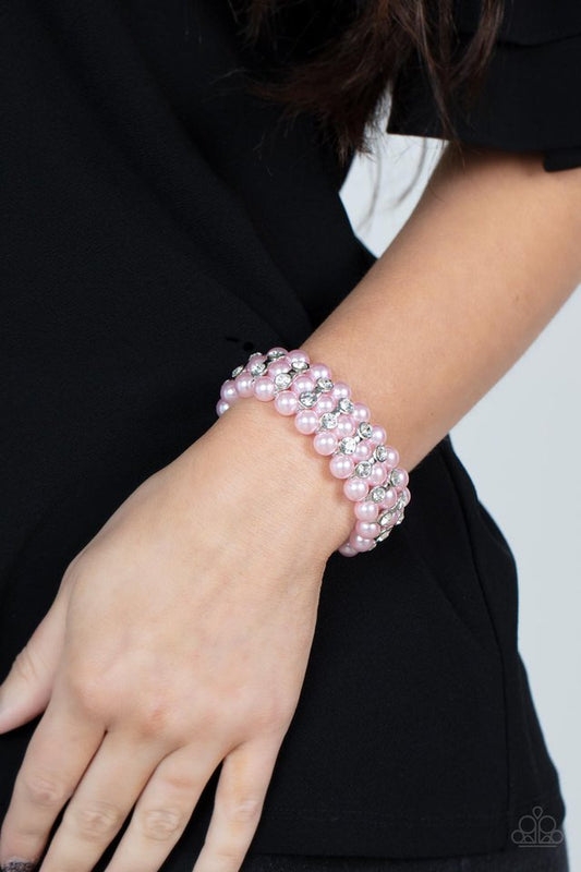 ���Eiffel Tower Elegance - Pink - Paparazzi Bracelet Image