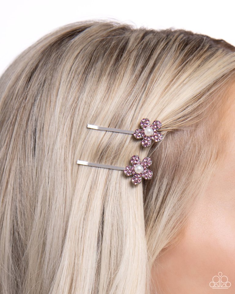 ​Playfully Perennial - Pink - Paparazzi Hair Accessories Image