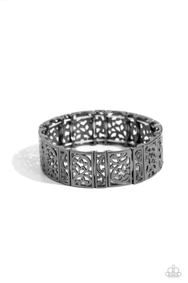 ​Gondola Gardens - Black - Paparazzi Bracelet Image