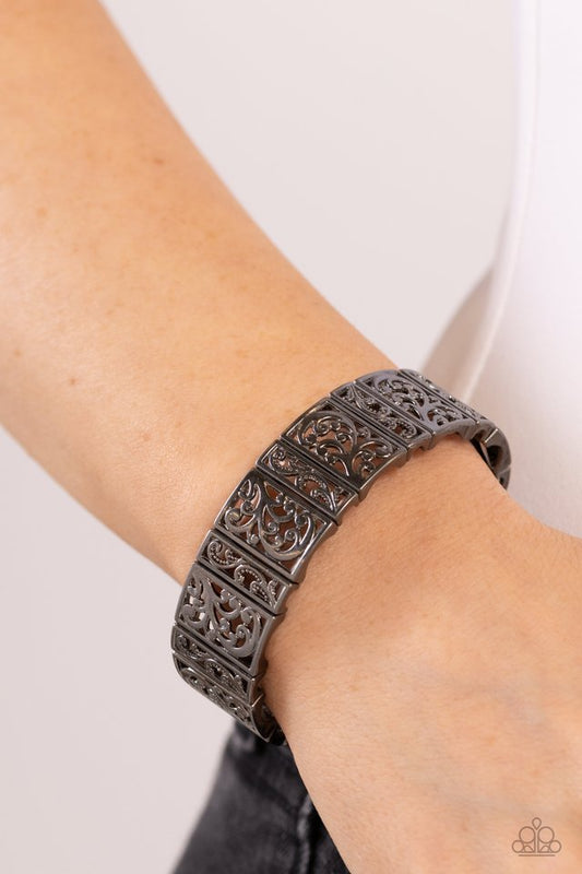 ​Gondola Gardens - Black - Paparazzi Bracelet Image