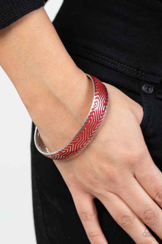 Relic Raider - Red - Paparazzi Bracelet Image