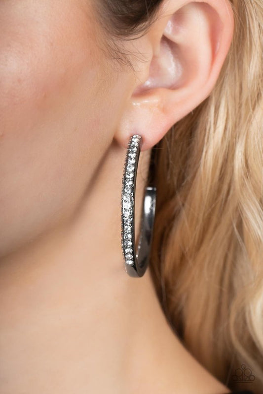 ​Powerhouse Precision - Black - Paparazzi Earring Image