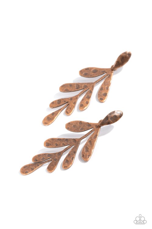 ​Jungle Fauna - Copper - Paparazzi Earring Image
