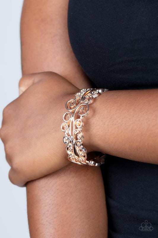 ​Dressed to FRILL - Rose Gold - Paparazzi Bracelet Image
