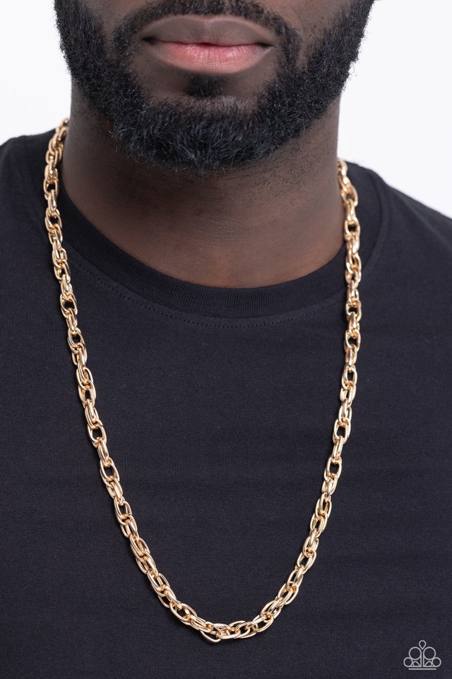 Chopper Hopper - Gold - Paparazzi Necklace Image