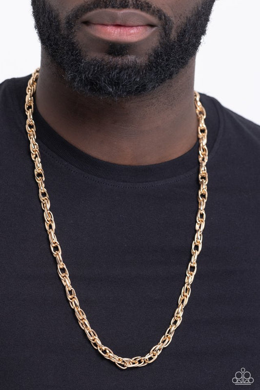 Chopper Hopper - Gold - Paparazzi Necklace Image