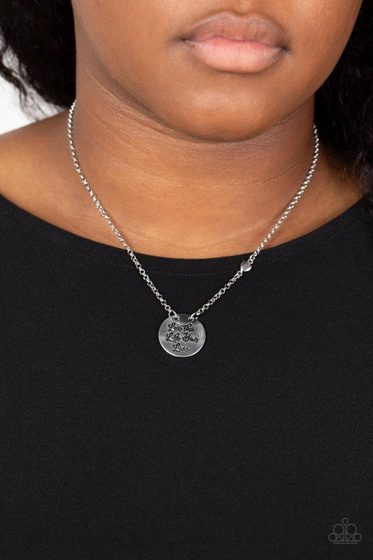 Live The Life You Love - Silver - Paparazzi Necklace Image