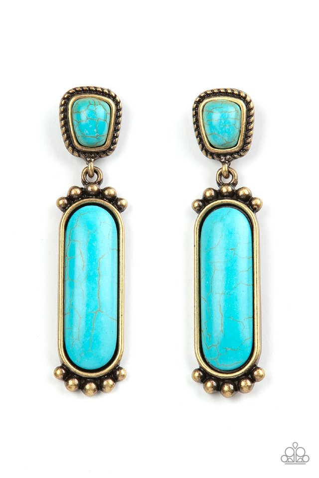 ​Southern Charm - Brass - Paparazzi Earring Image