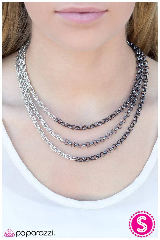 Paparazzi Necklace ~ Quicksand - Black