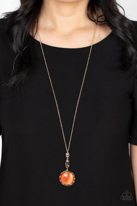 Magic Carpet Cruise - Orange - Paparazzi Necklace Image