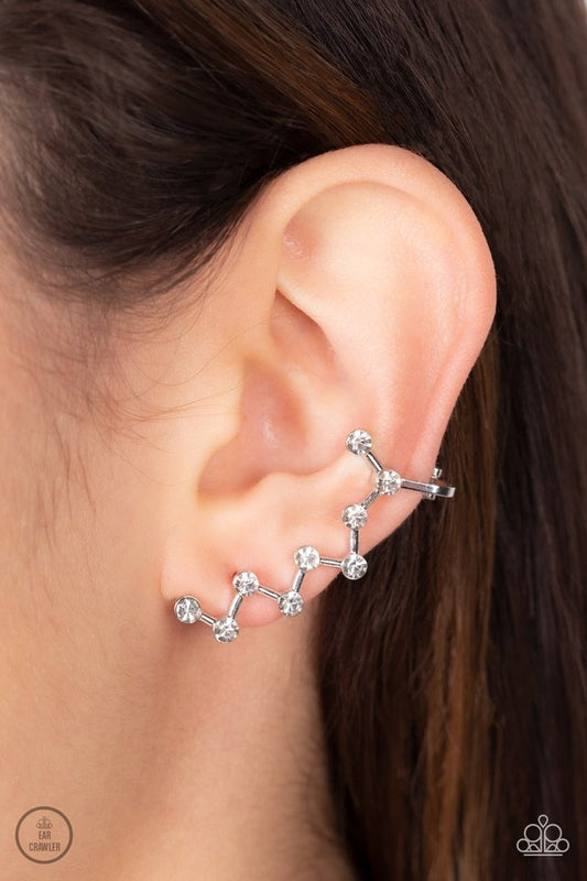 Clamoring Constellations - White - Paparazzi Earring Image