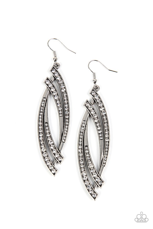 Twinkle for Two - White - Paparazzi Earring Image