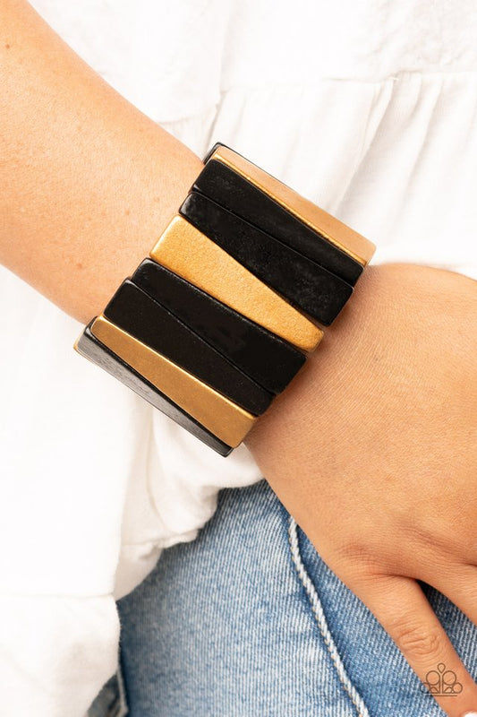 Bahama Boardwalk - Black - Paparazzi Bracelet Image