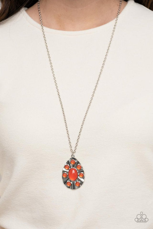 Blissfully Bohemian - Orange - Paparazzi Necklace Image