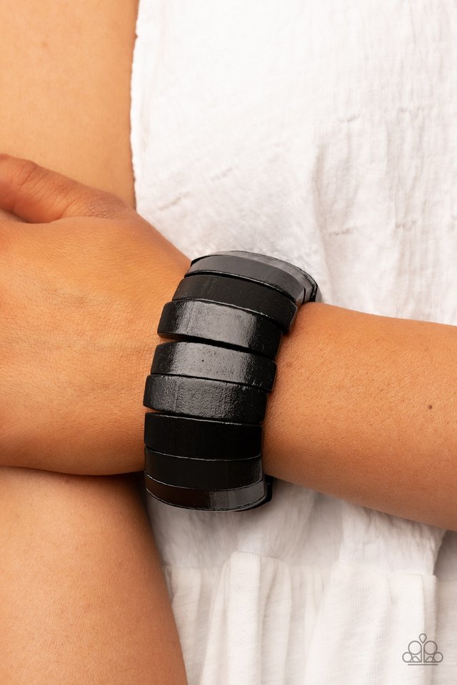 ​Boardwalk Bonanza - Black - Paparazzi Bracelet Image
