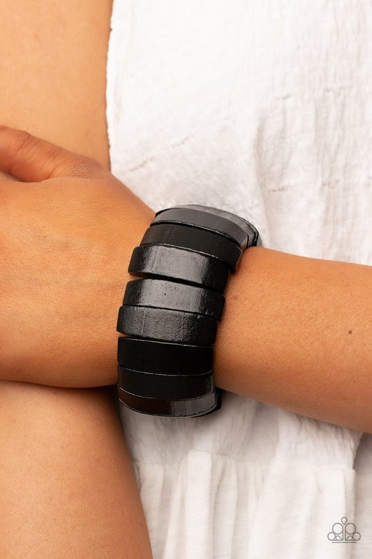 ​Boardwalk Bonanza - Black - Paparazzi Bracelet Image