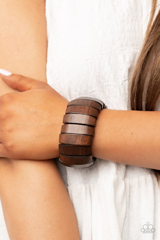 ���Boardwalk Bonanza - Brown - Paparazzi Bracelet Image