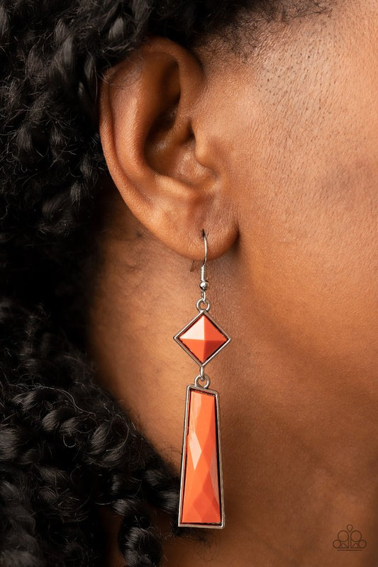 ���Hollywood Harmony - Orange - Paparazzi Earring Image