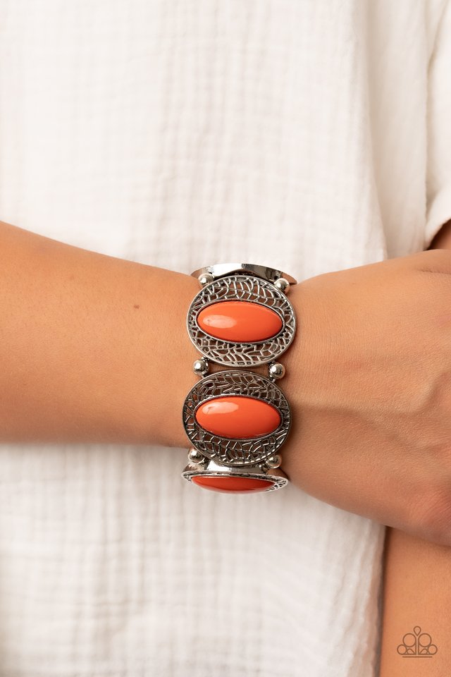 ���Eastern Escapade - Orange - Paparazzi Bracelet Image