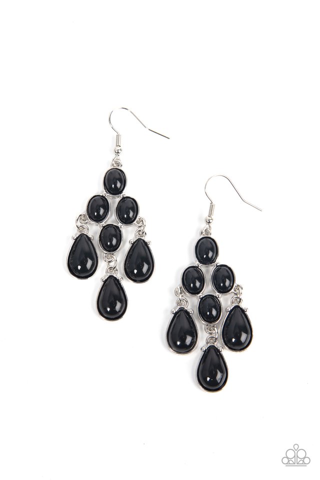 Feeling TIER-rific - Black - Paparazzi Earring Image