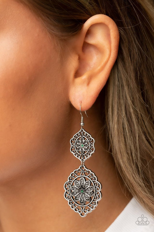 Floral Favorite - Green - Paparazzi Earring Image