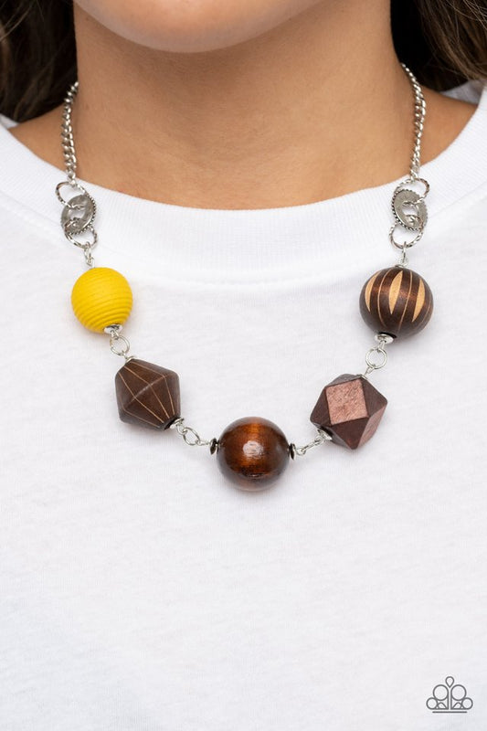Eco Extravaganza - Yellow - Paparazzi Necklace Image